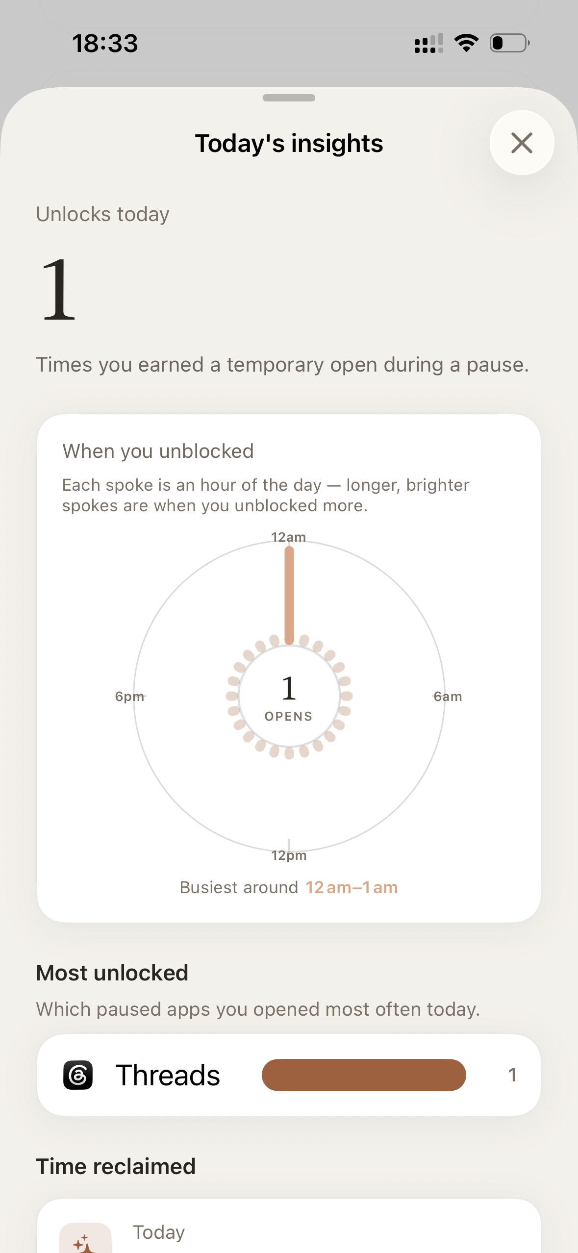 Today's insights sheet